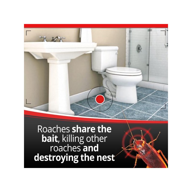Combat Max Large Roach Killing Bait Stations, Child-resistant, 8 Count