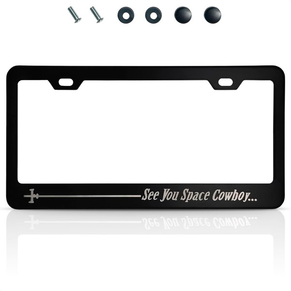 Matte Black License Plate Frame Funny for Anime Fans -