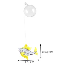 Sosoport Aquarium Float Decoration 6pcs Glass Fish Figurine Floating Ornament Sea Animal Decor for Indoor Spaces Random Color