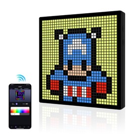 YedZen Pixel Art Digital Picture Frame, 32 x 32 RGB Programmable Art LED Panel, Bluetooth Connection Pixel Art LED Display for Gaming Gadgets, Room Decoration Accessories, Calendar Clock