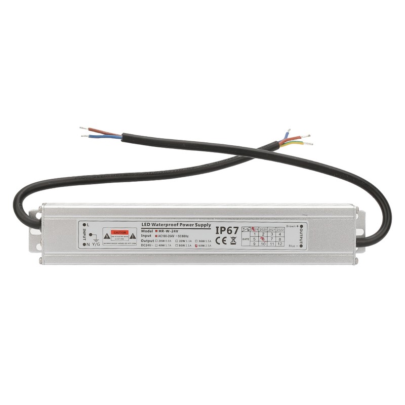 IP67 Waterproof Aluminum Shell LED Power Supply Driver Transformer Output