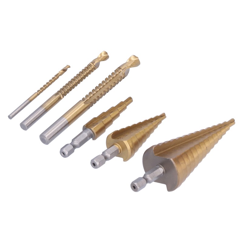 Step Drill Bits Serrated Spiral Bits High Speed Steel Woodworking