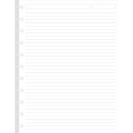 A4 TUL Discbound Lined Refill Paper, 11 Disc Hole Punched, 100Sheets / 200Pages, 100gsm White Paper, 8.5'' x 11''