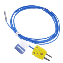 Twidec/2M with Plug Waterproof Stainless Steel K-Type Sensor Probes Metal Head Probe 30MM for Thermocouple Sensor & Meter Temperature Controller(Temperature Range:-50~200 °C) TA-6340-W-C