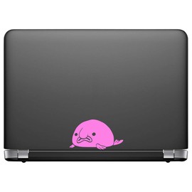 Blobfish Meme Vinyl Transfer Sticker Decal for Laptop/Car/Truck/Window/Bumper (4in x 2.2in (Laptop Size), Pink)