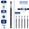 5 x Rennie Tools 150mm Long PH2 Impact Screwdriver Driver