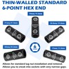 7Pc Half Size Lug Nut Socket Set 1/2” Drive Thin