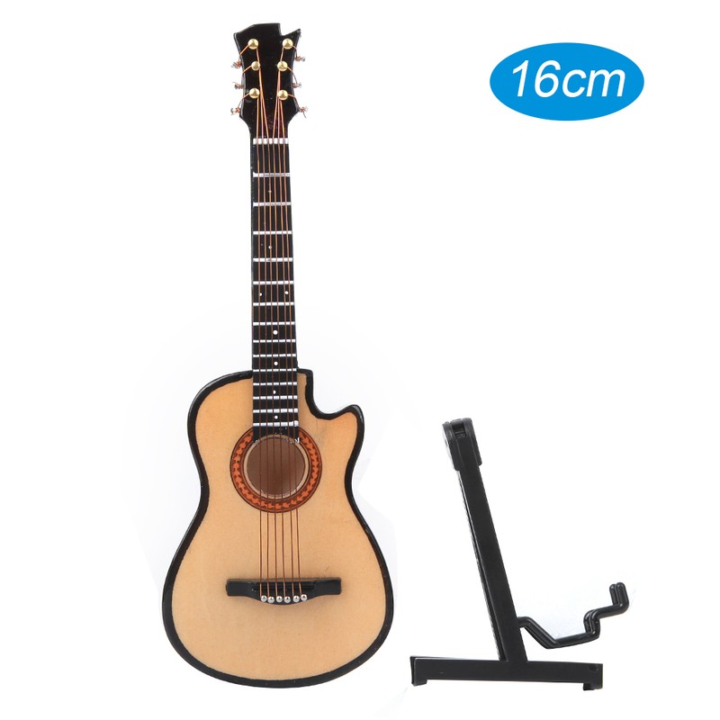 Miniature Acoustic Classical Guitar Model Mini Wooden Guitar Desktop Decoration