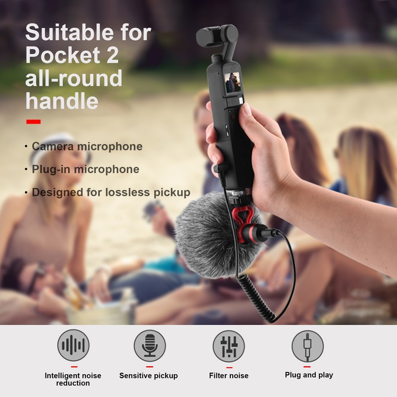 Video Microphone External Microphone Kit for Pocket 2 AllRound Handle