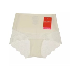 Spanx L37624 Womens Powder Ivory Undie-Tectable Lace Hi-Hipster Panties Size S