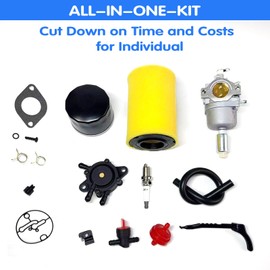 D110 D105 Carburetor for John Deere D105 D100 D110 17-21 HP Lawn Tractor Engine, Carb with Tune-Up Kit Replaces for LA105 LA110 LA115 LA125 X120 X145