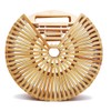 Fashion Bamboo Handbag Handmade Woven Beach bag for Womens