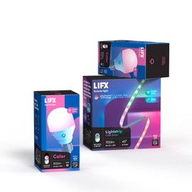 LIFX Bedroom Bundle – with 2 Color 800 Lumen Smart Bulb and 40″ LED Smart Lightstrip