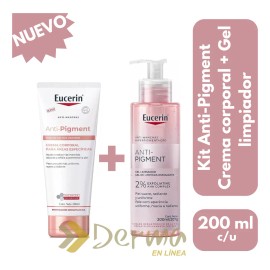 Kit Eucerin Anti-pigment Crema Corporal + Gel Limpiador