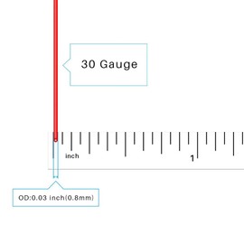 BNTECHGO 30 Gauge Silicone Wire 10 ft red and 10 ft Black Flexible 30 AWG Stranded Tinned Copper Wire