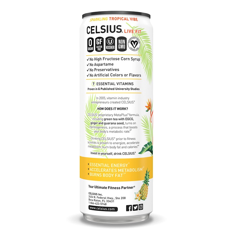 CELSIUS Essential Energy Drink, What's Your Vibe Variety Pack 12