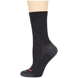 Merrell Unisex's Men's and Women's Recycled Everyday Half Cushion 3 Pairs-Breathable Hiking Socks, Crew-Black, Small-Medium