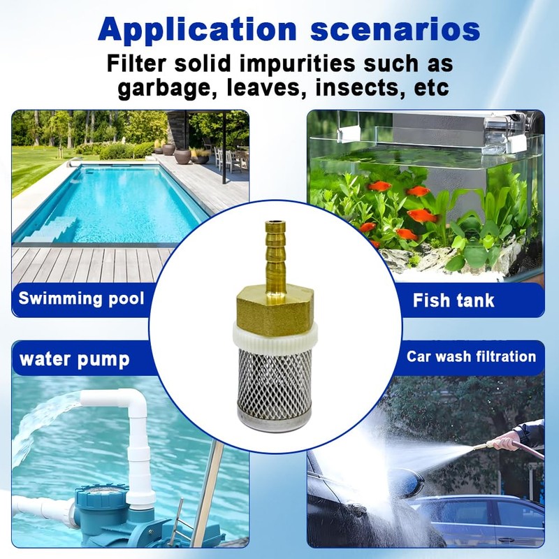 AIMCOCO 8mm Inline Strainers Filter Copper Tube Joint 8mm Diameter