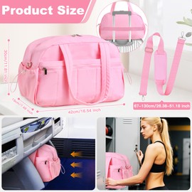 Hoseay Travel Bag Women's Large Buffer Sports Bag with Wet Compartment 24L Weekender Travel Bag Waterproof Gym Bag Lightweight Hand Luggage Bag Hospital Bag Birth Hospital Bag for Flight Travel Sports