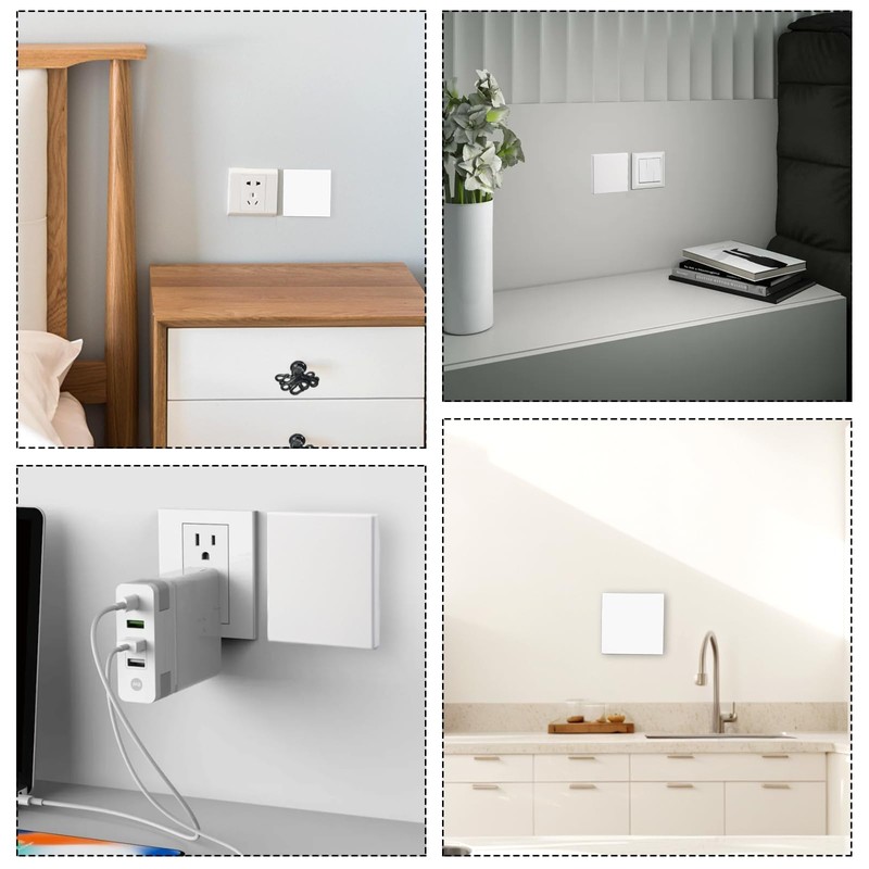 Pack of 2 Flush-Mounted Blind Covers, 8.6 x 8.6 cm,