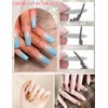 500 PCS Nail Tips Acrylic Flake Nails, 10 Sizes Full