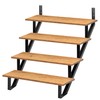 Toriexon Steel Stair Step Riser 2 Pack, 4-Step Steel Stair