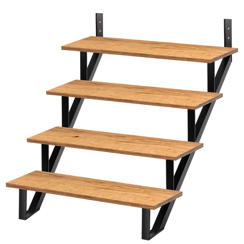 Toriexon Steel Stair Step Riser 2 Pack, 4-Step Steel Stair