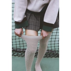 Bakicey Women’s Knee Socks, Overknee Stockings, Tights Cotton Socks, Knitted Socks, Support Knee High Over the Knee Long Socks, Winter Stockings - 74cm