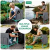 WEILISEN Garden Kneeler and Seat 2-in-1 Foldable Bench, with Storage