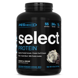 PEScience PEScience Select Low Carb Protein Powder, Cookies and Cream, 55 Serving, Whey and Casein Blend, Keto Friendly, Gluten Free, Best Tasting, Clean Isolate for Women and Men