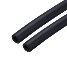sourcing map 2pcs 2m/6.6ft Pipe Insulation Tube 5/8 inch(16mm) ID 26mm OD Foam Tubing for Handle Grip Support, Black