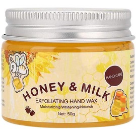 Mascarilla exfoliante de leche y miel para manos (50 g): tratamiento hidratante profundo y blanqueador para todo tipo de piel.