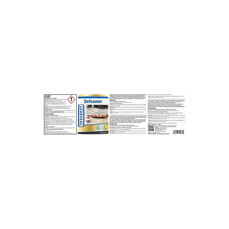Chemspec Liquid Defoamer, Professional Strength Antifoaming for Carpet Cleaning Systems,