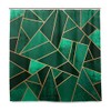 Abstract Nature - Emerald Green Polyester Shower Curtain For Bathroom