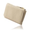 Purchic Mini Wallet, Tri-Fold Wallet for Women, Genuine Leather, Compact,