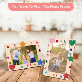 Wooden Photo Frame DIY Children's Handmade Wooden Photo Album 6 Inches