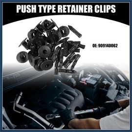 INFINAUTO Push Type Retainer Clips No.909140062 - Car Inner Bumper Door Fender Fastener Rivet Kit - for Subaru Ascent 2019-2022 Plastic Black - 20 Pcs Stylish Design