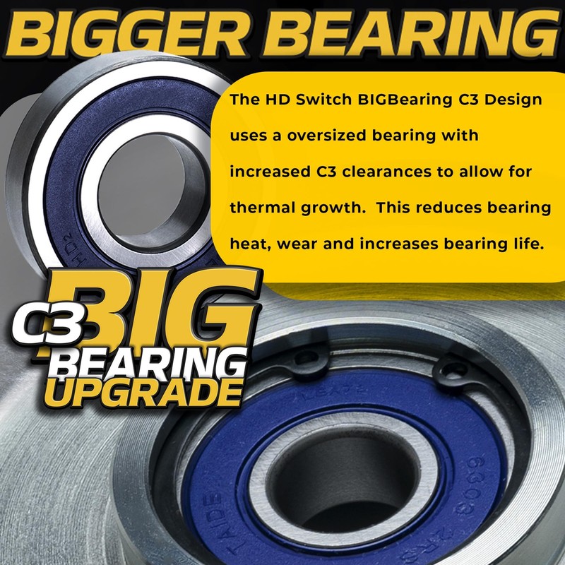 2 Pack Solid Steel Billet Idler Pulley w/Bigger Replaceable Bearing