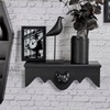 Gothvanity Bat Floating Shelf Set of 2, Black Flying Bat