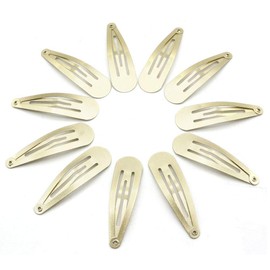 Dofash 12pcs 5CM/2IN Snap Hair Clips Basic Hair Barrettes Hair Accessories for Women（Blonde）