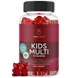 Vitayummy VITAYUMMY Kids Multivitamin Gummies 3-12 - Chewable Kid Vitamin Gummy Bear With Strawberry Flavor - Vitamin A C D E B6 B12 & more - Vegan Vitamins Multivitamins for Kids - Childrens Vitamins 1 Month
