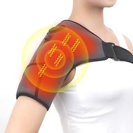 MACOLAUDER Electric Shoulder Pad, 3 Temperature Levels, Fits Both Left and Right Shoulders, Electric Heated Shoulder Wrap, One Shoulder, USB Heating Pad, Shoulder Warmer Goods, Home, Office, Unisex