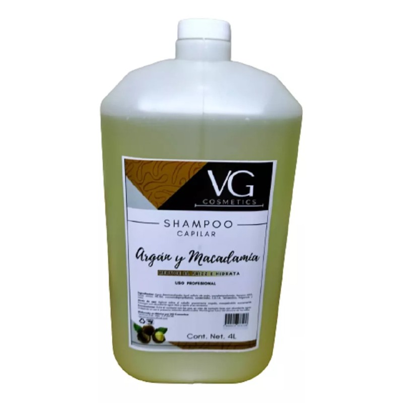 VG COSMETIS Shampoo Argan Y Macadamia 4 Litros Profesional De