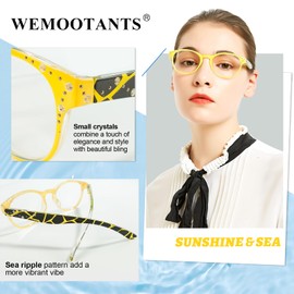 WEMOOTANTS 4 Packs Women's Reading Glasses 2.25 Cute Round Yellow Readers 225 for Women 100 1.25 1.5 1.75 2.0 2.25+ 2.5 2.75 3.0 3.5 4.0