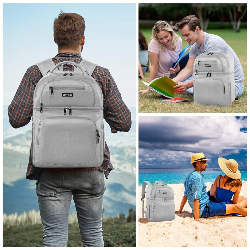 Insulated Cooler Backpack - Large Waterproof & Leak Proof Soft