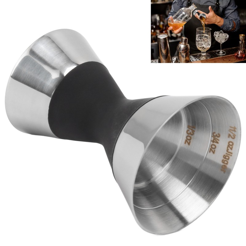 Cocktail Jigger Double Sided Stainless Steel Shot Measure Jigger with