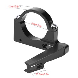 CHICIRIS Foldable Bike Bicycle Front Derailleur Clamp Adapter - Ultra Light, Adjustable, Anti Rust, Durable - Easy Installation, Perfect Replacement (Black)
