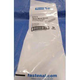 Fastenal 8 x 3 Sheet Metal Screw GRD 18-8 Stainless Steel 5 Qty Phillips Pan Head C56e