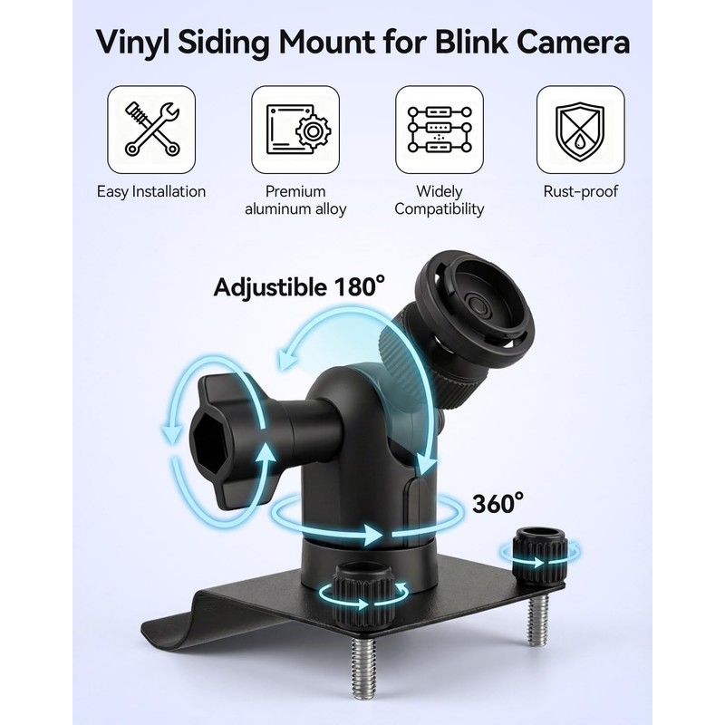 2Pack Vinyl Siding Mount Compatible with Blink Outdoor 2K+/ Blink