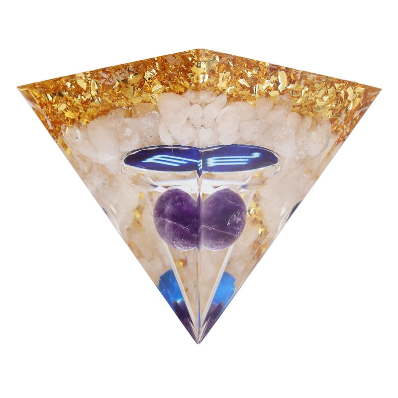 Constellation Pyramid Stone for Positive Energy Reduce Stress Chakra Resin